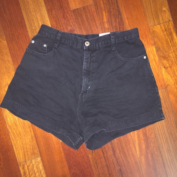 Black Denim Shorts - Picture 2 of 3